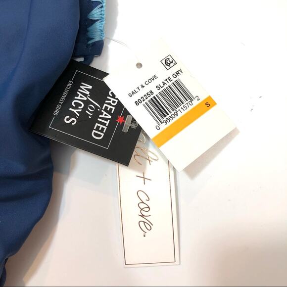 SALT+COVE Shell-stitch Blue One-piece Swimsuit - Picture 2 of 6